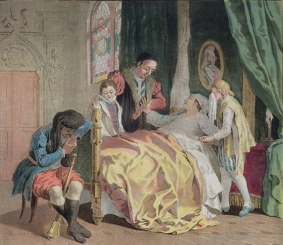 Jean V, Duque de Bretaña (1389-1442), encargando a Olivier Clisson el cuidado de sus hijos, 1788 de Antoine Louis Francois Sergent Marceau